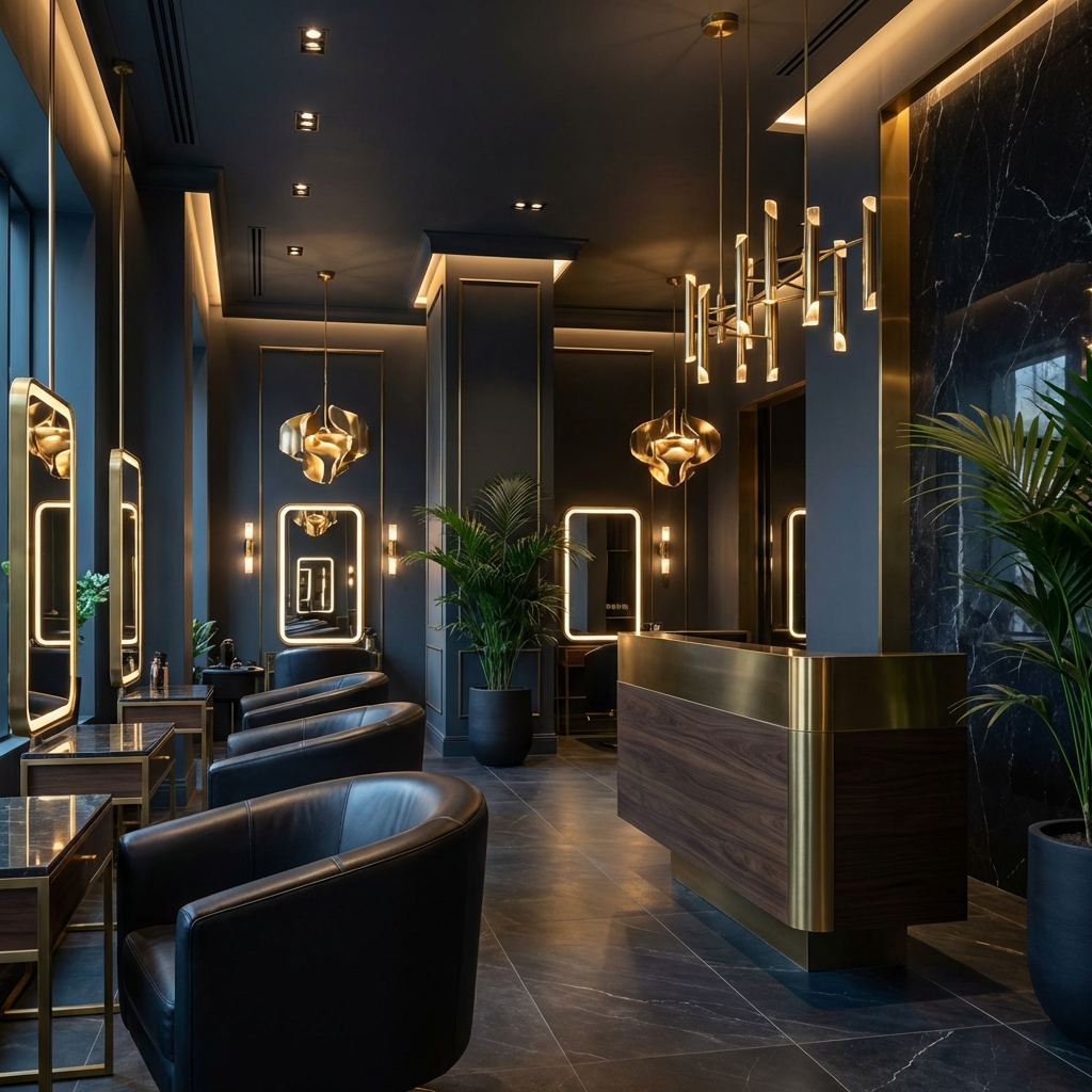 Luxury Salon Interior - Vantha Vettuvom Franchise